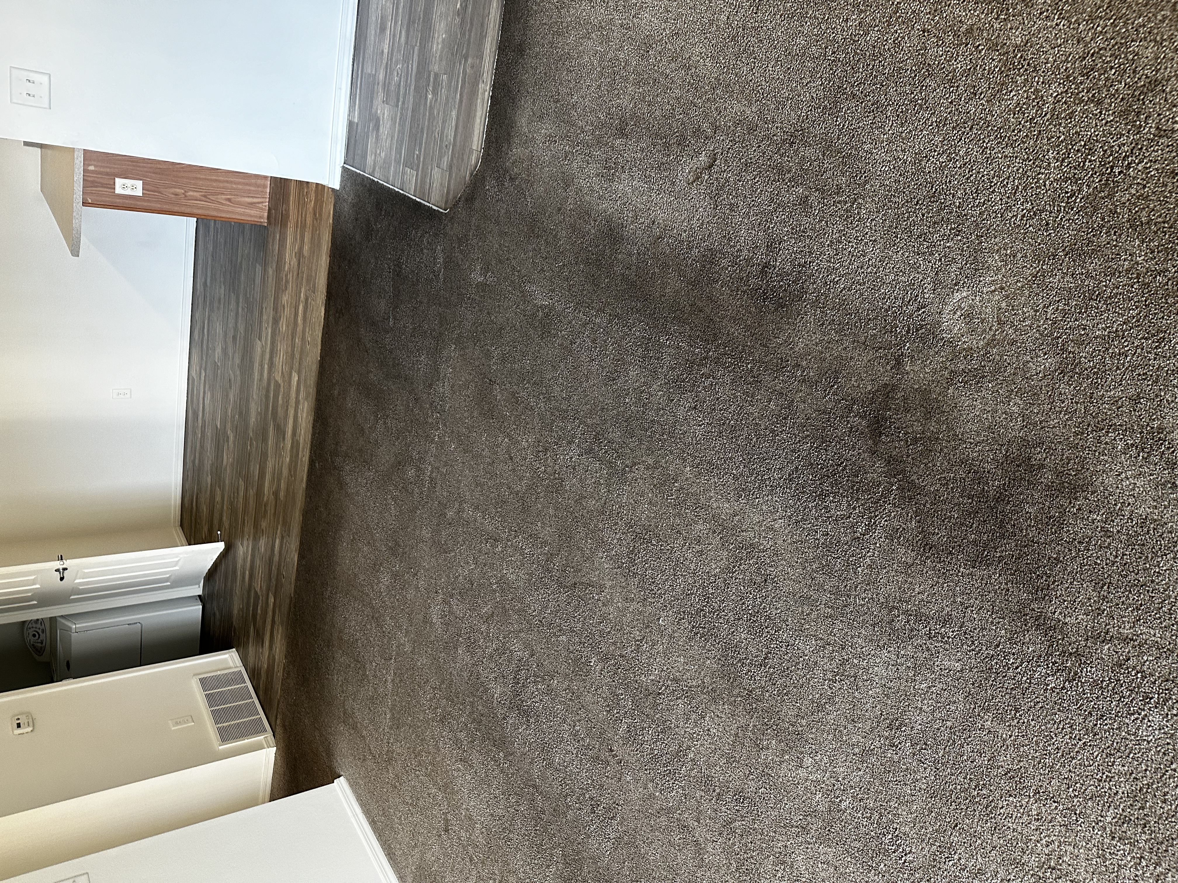 Tan carpet before professional cleaning in Utah County — matted and soiled prior to Peak Floor Cleaning service
